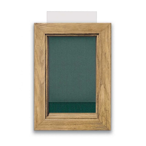 Indoor Enclosed Combo Board, 72"x36", Black Frame/Black & Medium Grey